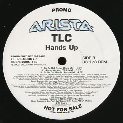 TLC : Hands Up (12", Promo)