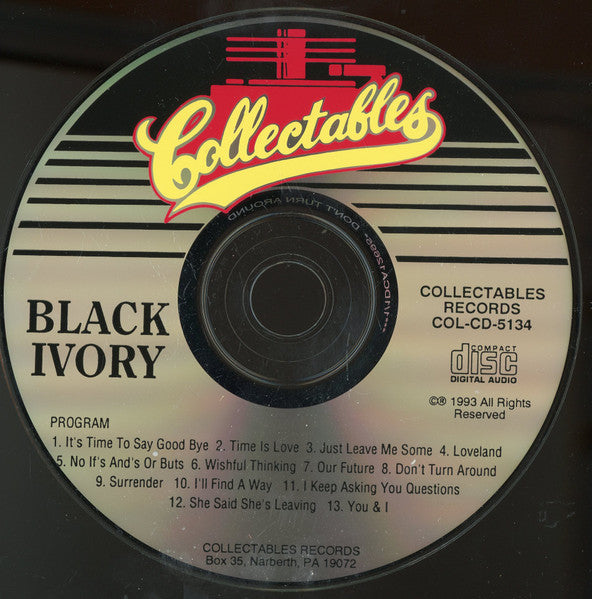 Black Ivory : Don't Turn Around (CD, Comp)
