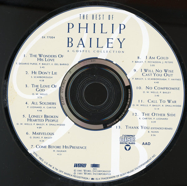 Philip Bailey : The Best Of Philip Bailey - A Gospel Collection (CD, Comp, Club, BMG)