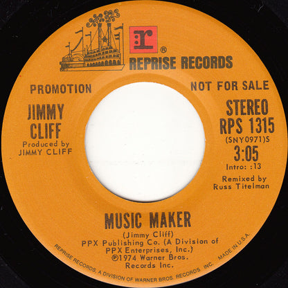 Jimmy Cliff : Music Maker (7", Promo)