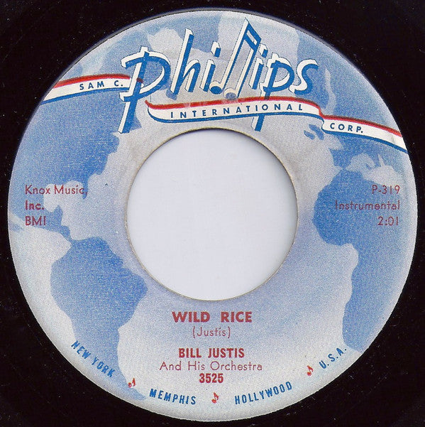 The Bill Justis Orchestra : Wild Rice / Scroungie (7", Single)