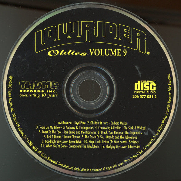 Various : Lowrider Oldies Volume 9 (CD, Album, Comp, RE)