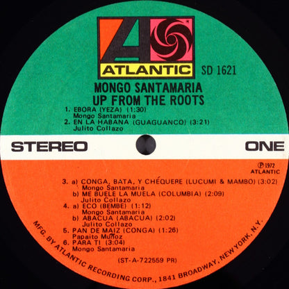 Mongo Santamaria : Up From The Roots (LP, Album, Pre)
