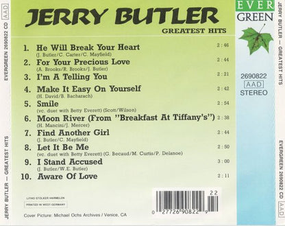 Jerry Butler : Greatest Hits (CD, Comp)
