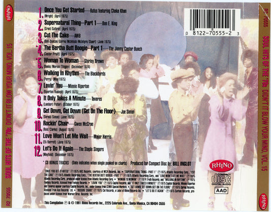 Various : Soul Hits Of The '70s - Didn't It Blow Your Mind Vol. 15 (CD, Comp, RM, SRC)