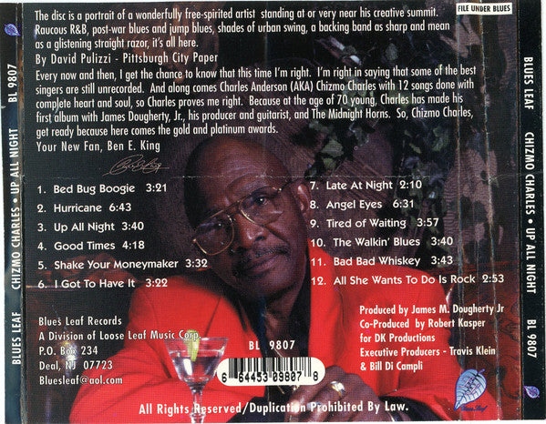 Chizmo Charles : Up All Night (CD, Album)