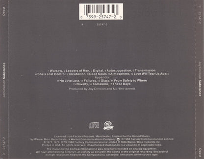 Joy Division : Substance (CD, Comp, RE, RP, WEA)