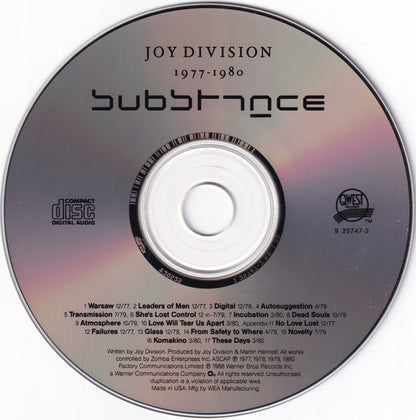 Joy Division : Substance (CD, Comp, RE, RP, WEA)