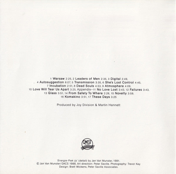 Joy Division : Substance (CD, Comp, RE, RP, WEA)