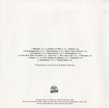 Joy Division : Substance (CD, Comp, RE, RP, WEA)