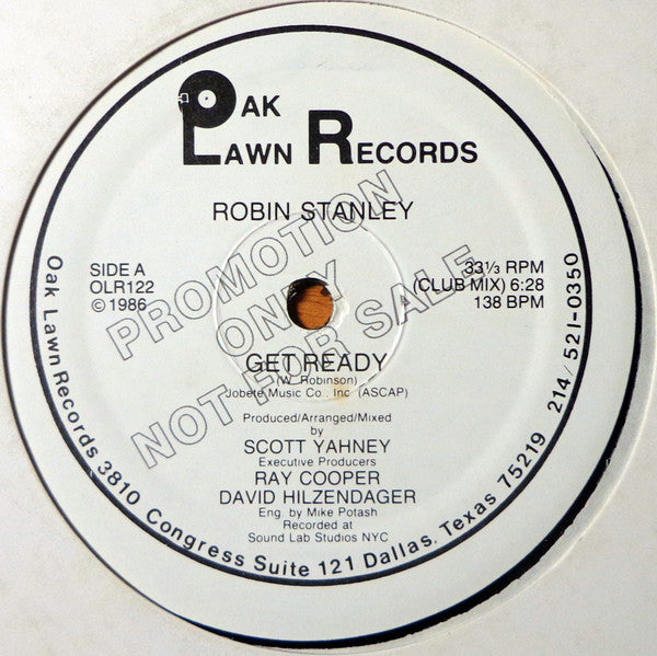 Robin Stanley : Get Ready (12", Promo)