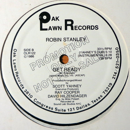 Robin Stanley : Get Ready (12", Promo)
