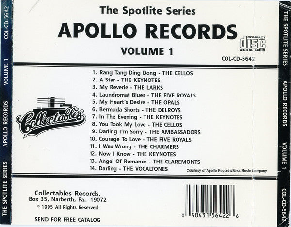 Various : Spotlite On Apollo Records, Volume 1 (CD, Comp)
