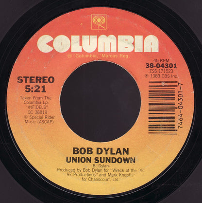 Bob Dylan : Sweetheart Like You (7", Single, Styrene, Pit)