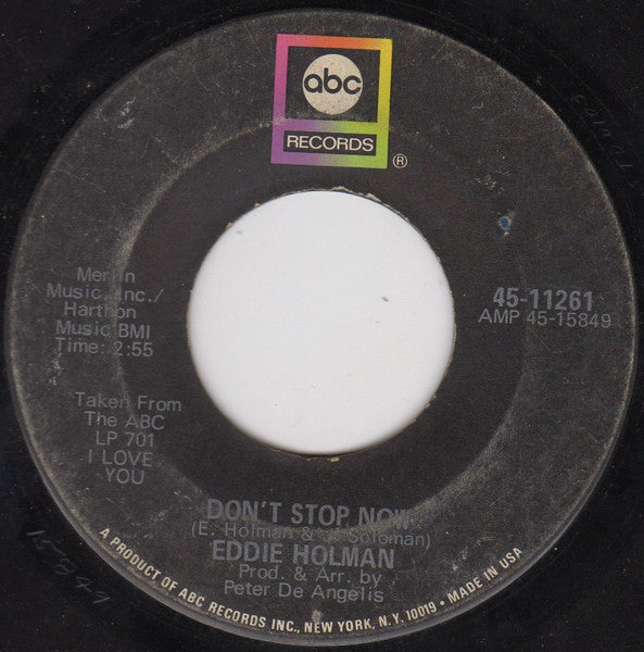 Eddie Holman : Since I Don't Have You (7", Single)