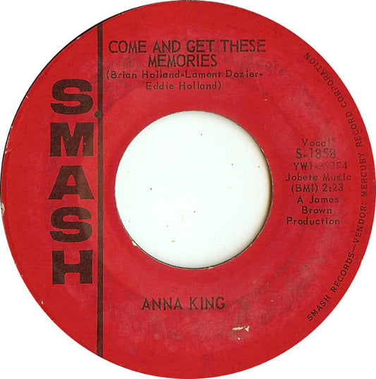 Anna King : If Somebody Told You / Come And Get These Memories (7", Styrene, Ric)
