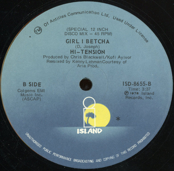 Hi-Tension : Hi-Tension (12")