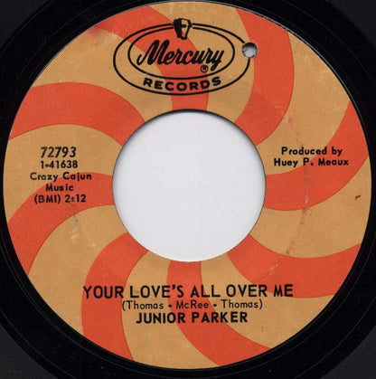 Little Junior Parker : It Must Be Love / Your Love's All Over Me (7", Styrene)