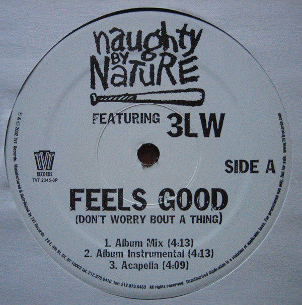 Naughty By Nature Featuring 3LW : Feels Good (Don't Worry Bout A Thing) (12")