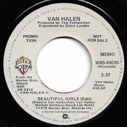 Van Halen : Beautiful Girls (7", Mono, Promo)