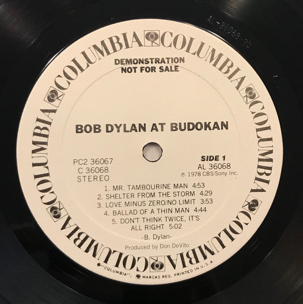 Bob Dylan : Bob Dylan At Budokan (2xLP, Album, Promo, Ter)