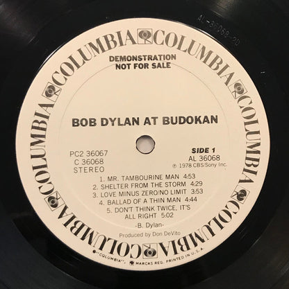 Bob Dylan : Bob Dylan At Budokan (2xLP, Album, Promo, Ter)