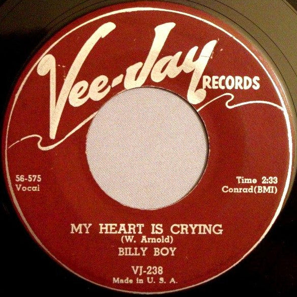 Billy Boy Arnold : My Heart Is Crying / Kissing At Midnight (7", Single)