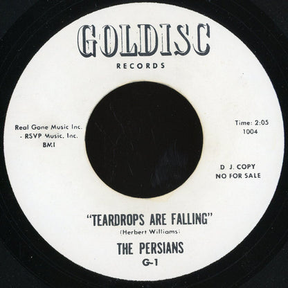 The Persians (5) : Teardrops Are Falling (7", Promo, Unofficial)