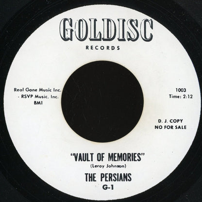 The Persians (5) : Teardrops Are Falling (7", Promo, Unofficial)