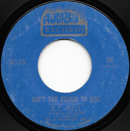 Z.Z. Hill : Sweet Woman By Your Side / Ain't Too Proud To Beg (7", Styrene)
