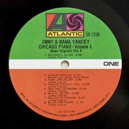 Jimmy Yancey & Mama Yancey : Chicago Piano - Volume One (LP, Comp, Mono, Gat)