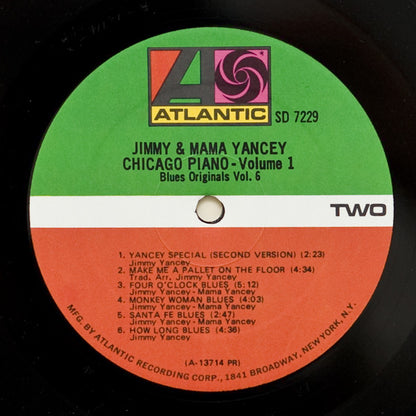 Jimmy Yancey & Mama Yancey : Chicago Piano - Volume One (LP, Comp, Mono, Gat)