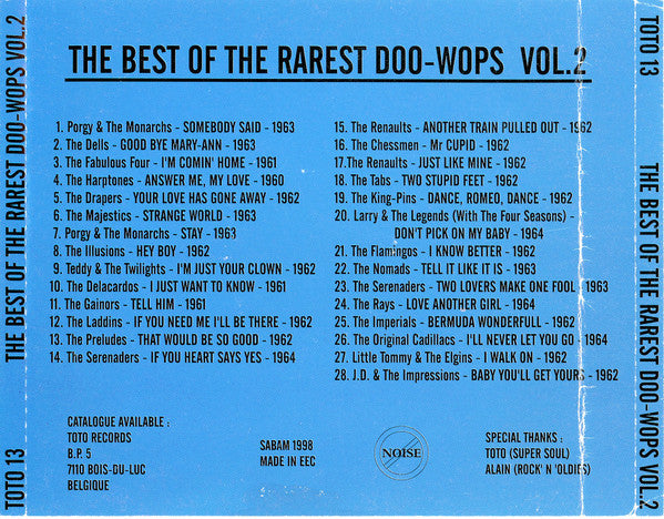 Various : The Best Of The Rarest Doo-Wops Vol. 2 (CD, Comp)