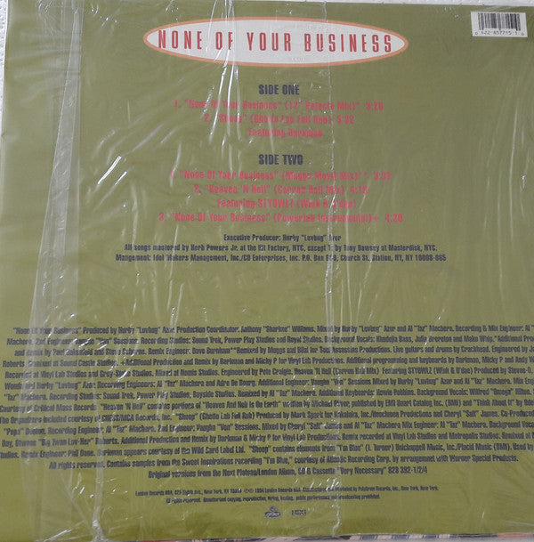 Salt 'N' Pepa : None Of Your Business (12", Single)