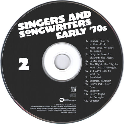 Various : Singers And Songwriters Early '70s (2xCD, Comp)