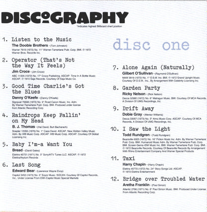 Various : Singers And Songwriters Early '70s (2xCD, Comp)