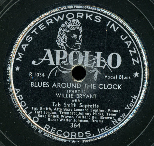 Willie Bryant With Tab Smith Septette : Blues Around The Clock (Shellac, 10")