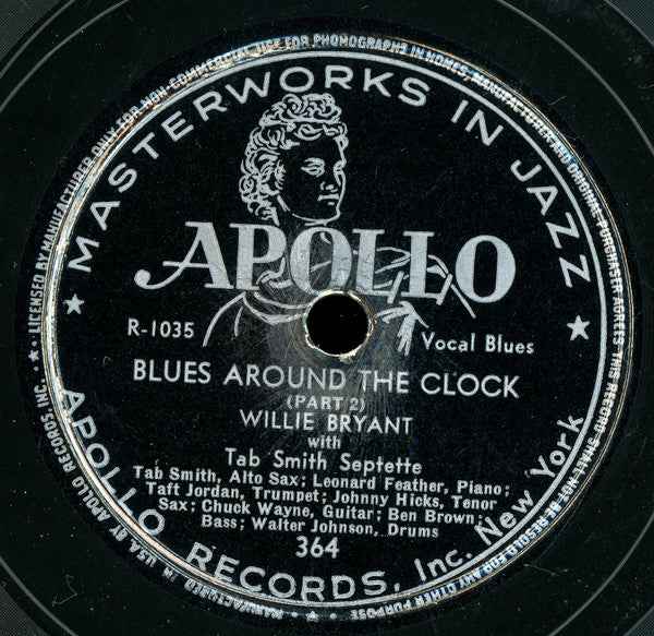 Willie Bryant With Tab Smith Septette : Blues Around The Clock (Shellac, 10")