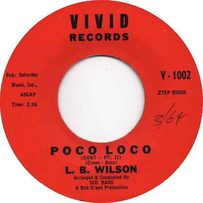 L.B. Wilson : Don't / Poco Loco (7", Styrene)