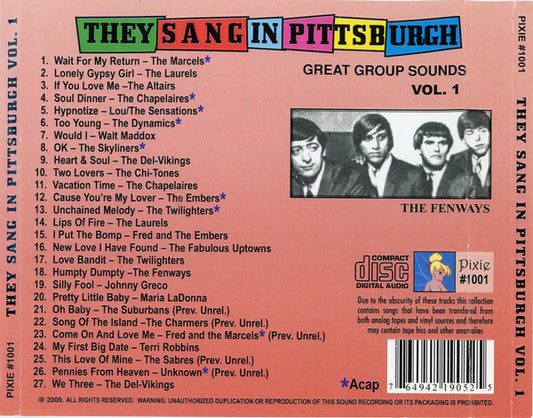 Various : They Sang In Pittsburgh Vol. 1 (CD, Comp)