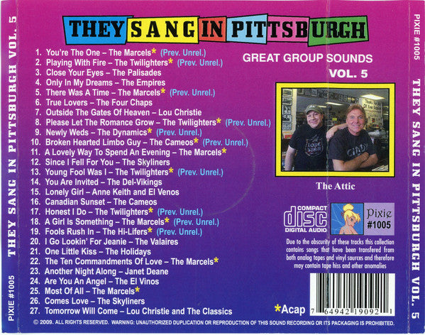 Various : They Sang In Pittsburgh Vol. 5 (CD, Comp)