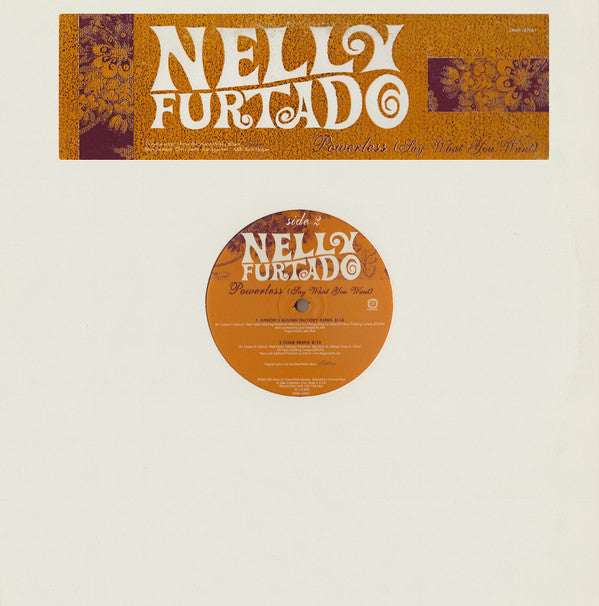 Nelly Furtado : Powerless (Say What You Want) (12", Promo)