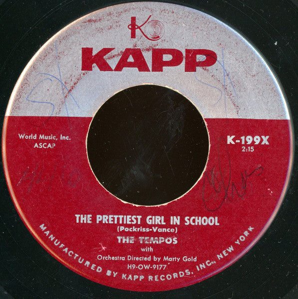 The Tempos : Never You Mind / The Prettiest Girl In School (7", Single)
