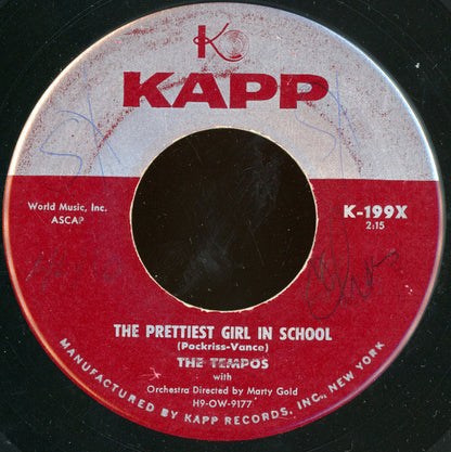 The Tempos : Never You Mind / The Prettiest Girl In School (7", Single)
