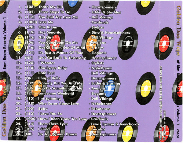 Various : Golden Doo Wops Of Bim Bam Boom Volume 1 (CD, Comp)