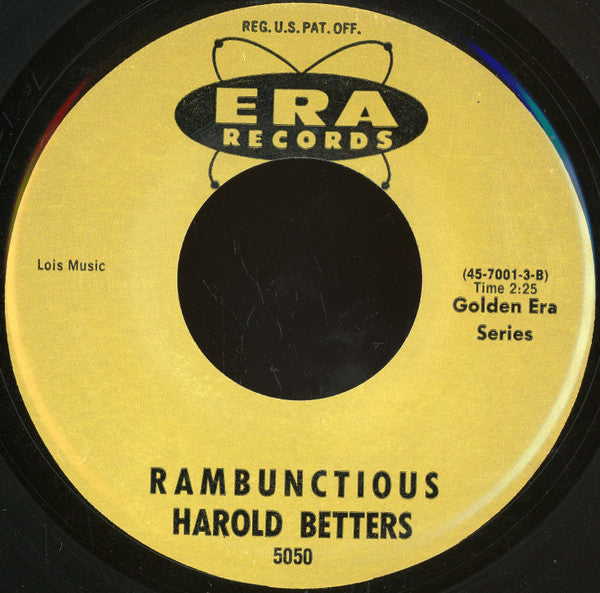 Harold Betters : Swingin' On The Rail Road (7", Mono)