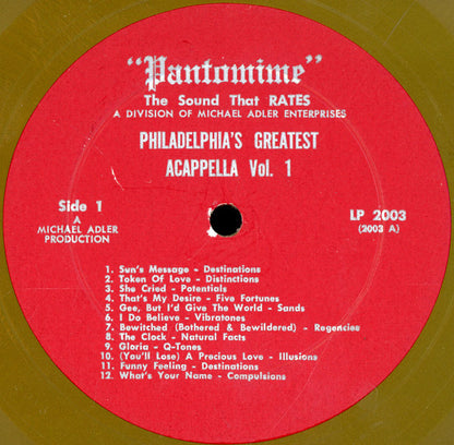 Various : Philadelphia's Greatest Acappella (LP, Comp, Mono, Gol)