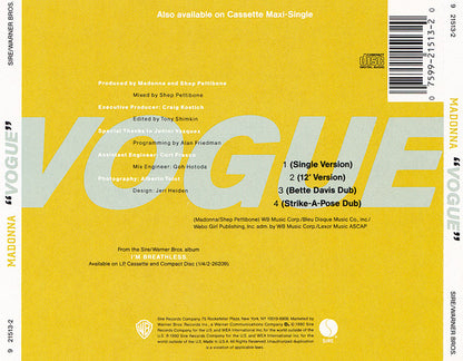 Madonna : Vogue (CD, Maxi)