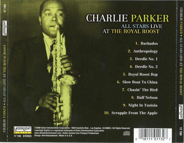 The Charlie Parker All-Stars : Live At The Royal Roost (CD, Album, RE)