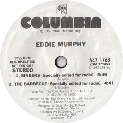 Eddie Murphy : Singers / The Barbecue (7", Promo, Styrene)